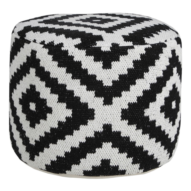 Modern Cotton Blend Ottoman Pouf for Stylish Living Room Decor