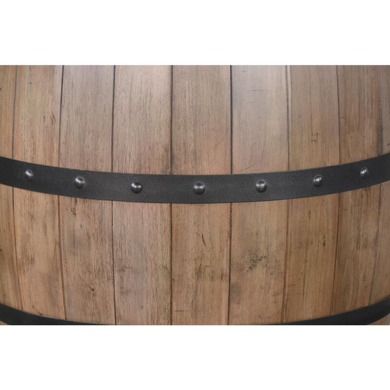 Sunny Designs Round Pub Table with Wine Barrel Base