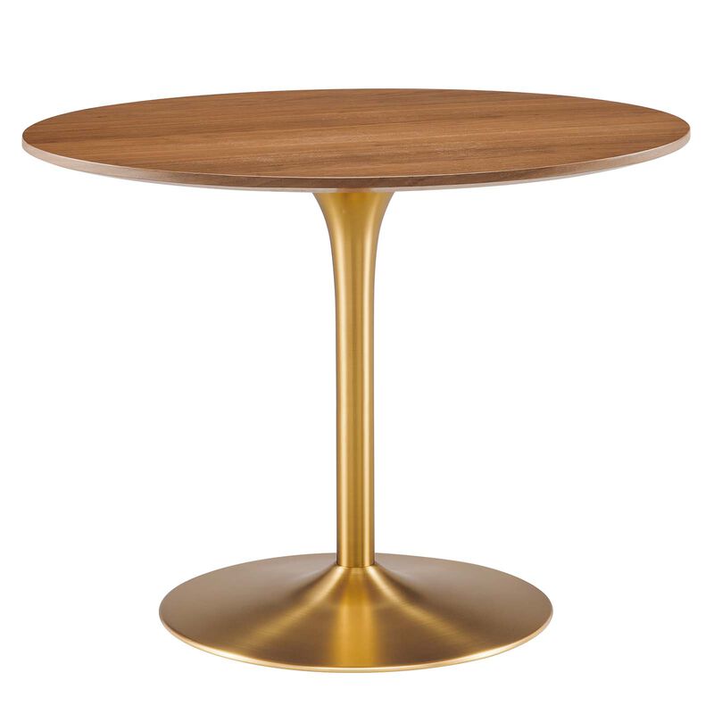 Modway - Pursuit 40" Dining Table Walnut Gold image number 0