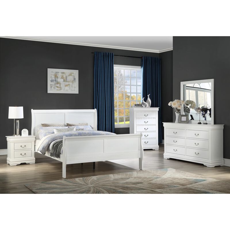 Streamdale Louis Philip Style Two-Drawer Nightstand with Rich Finish image number 5