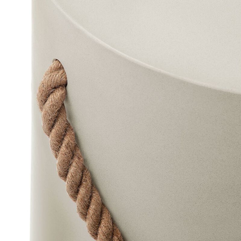 Isera Indoor - Outdoor Patio Rope Concrete Side Table Stool image number 4