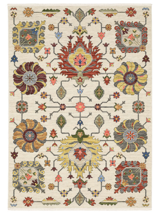 Lucca 3'3" x 5' Ivory Rug