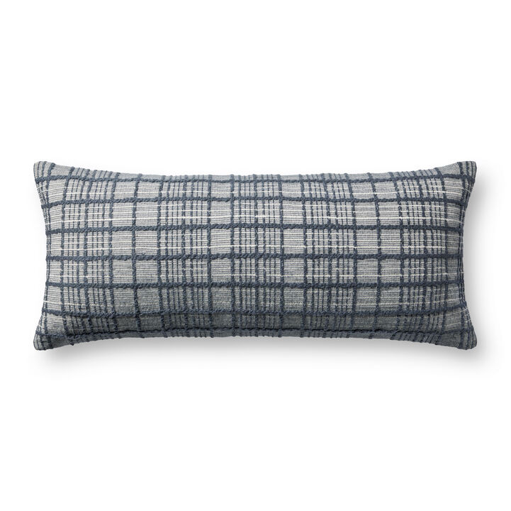 Liv PMH0064 Navy 13''x35'' Down Pillow by Magnolia Home by Joanna Gaines x Loloi