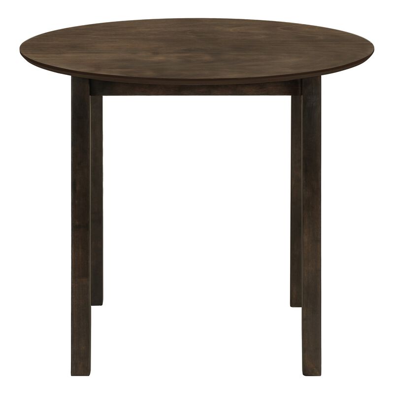 Monarch Specialties I 1300 - Dining Table, 36" Round, Small, Kitchen, Dining Room, Brown Veneer, Wood Legs, Transitional