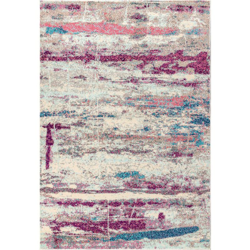 Contemporary Pop Modern Abstract Brushstroke Area Rug