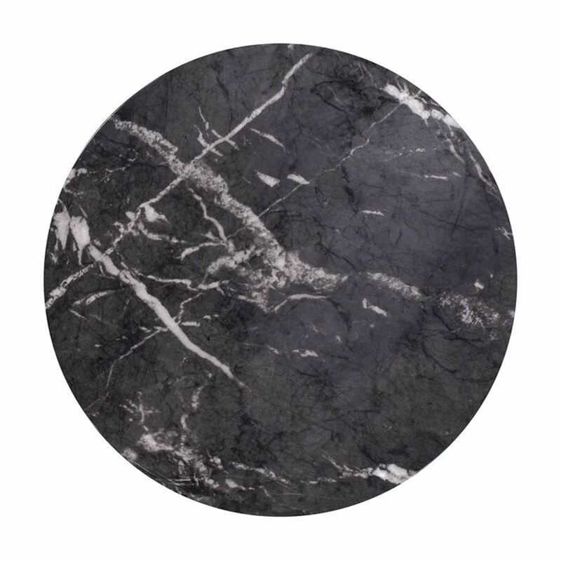 Tov Furniture Rue Faux Marble Concrete Indoor/Outdoor Side Table (Black) image number 4