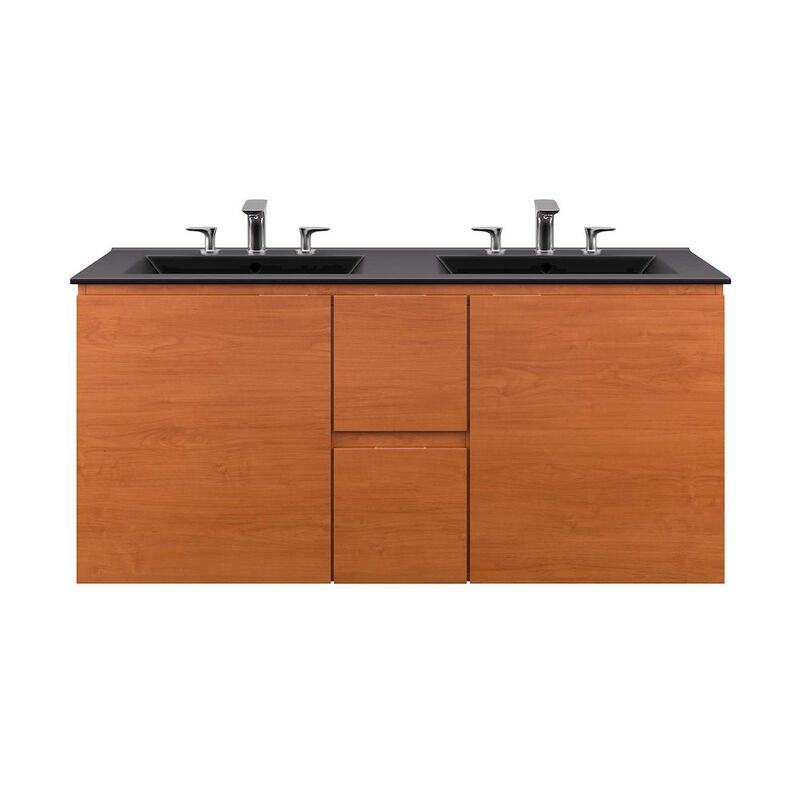 Scenic 48" Double Wall-Mount Bathroom Vanity image number 3