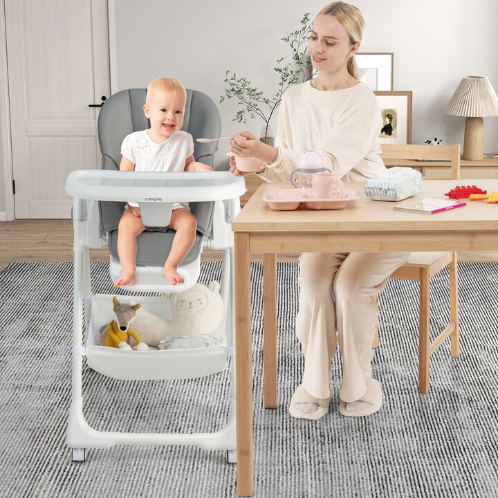 Convertible Infant Dining Chair with 5 Backrest and 3 Footrest Positions