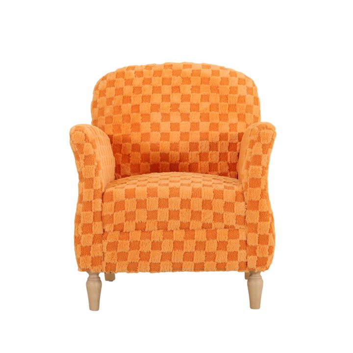 Zenwol Checkered Corduroy Accent Armchair
