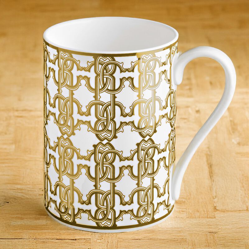Mug Cup MONOGRAM in Luxury Box Gold diam. 2.5", H 3.3", cap. 12.5 oz image number 1