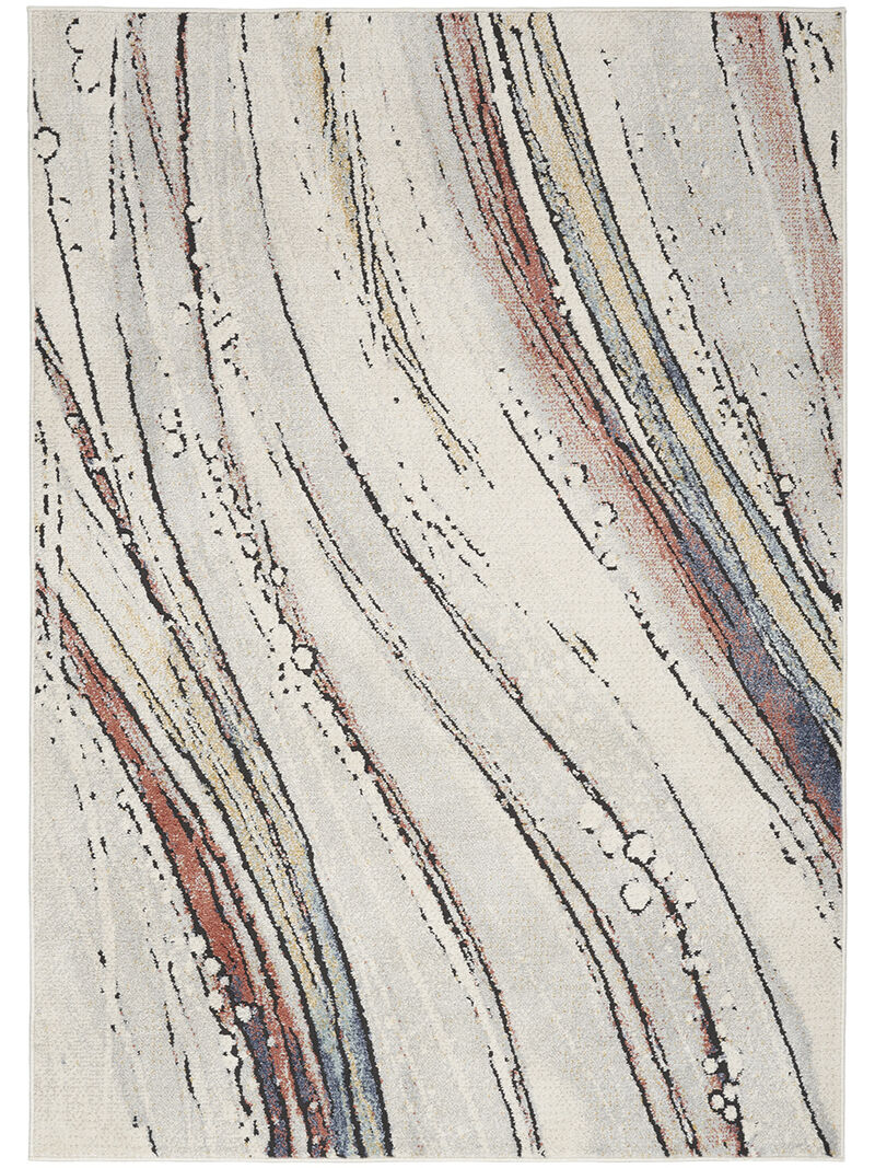 Motion MTT01 Ivory/Multicolor 5'3" x 7' Rug