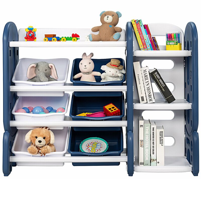 Bedroom or Playroom Toy Storage Organizer for Kids, Multi-Layer Bins image number 2