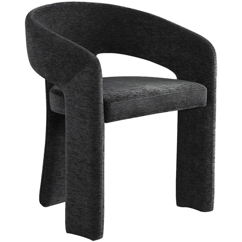 Meridian Furniture Rendition Black Plush Fabric Dining Chair