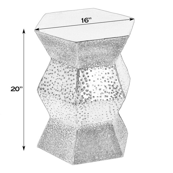Butler Specialty Renzo 16 in. W Stainless Steel Modern End Table