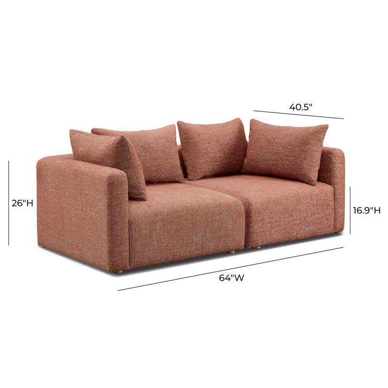 Hangover Textured Fabric Loveseat image number 7