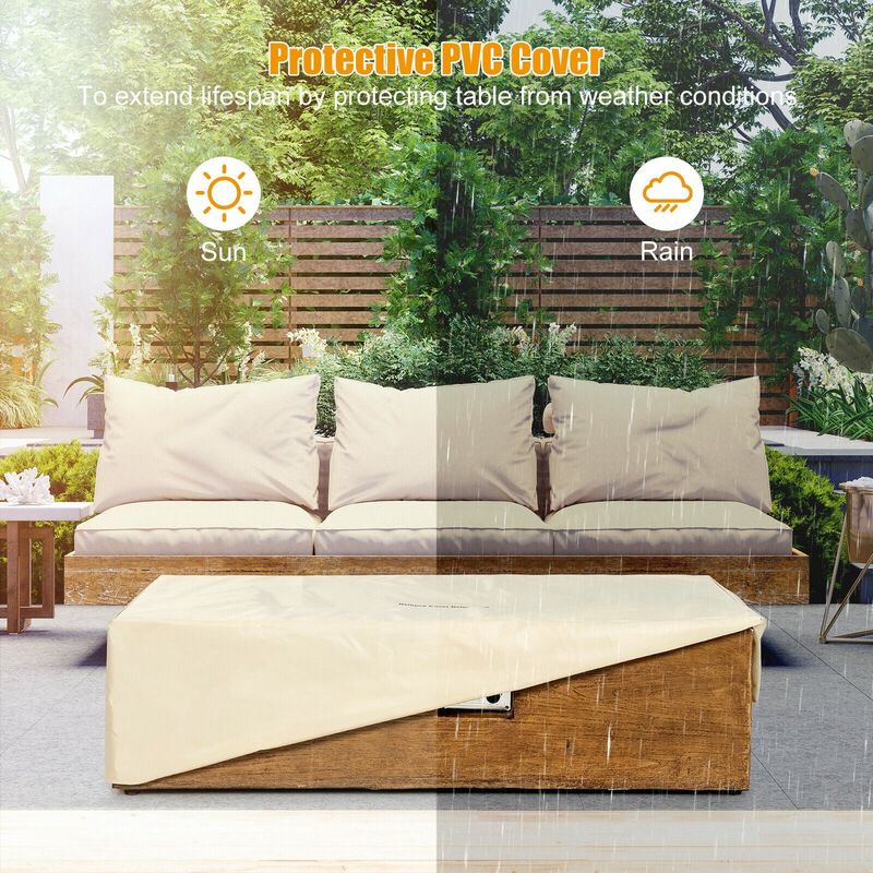 Mondawe 48" Fire Pit Set - 50K BTU with Tank Holder & Cover