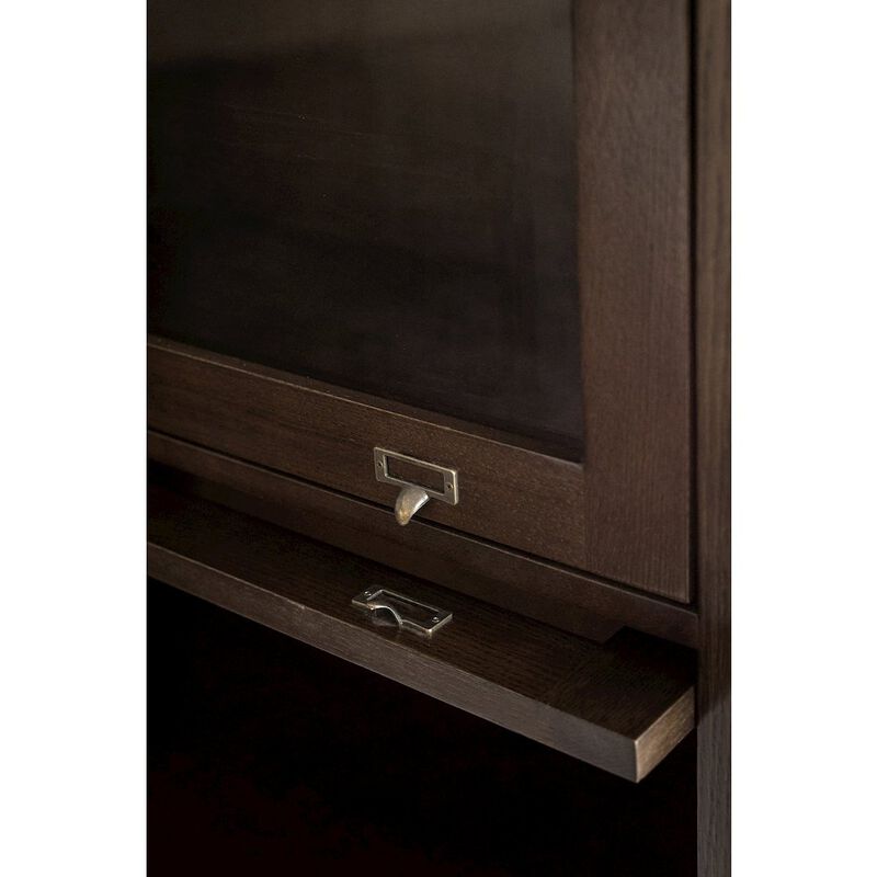 Crafters and Weavers Mission Quarter Sawn Oak 4 Stack Barrister Bookcase - Walnut