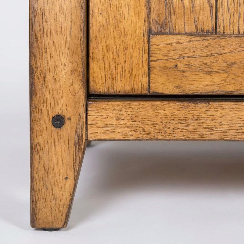 Liberty Furniture Rustic Oak TV Console with Solid and Manufactured Wood Construction image number 5