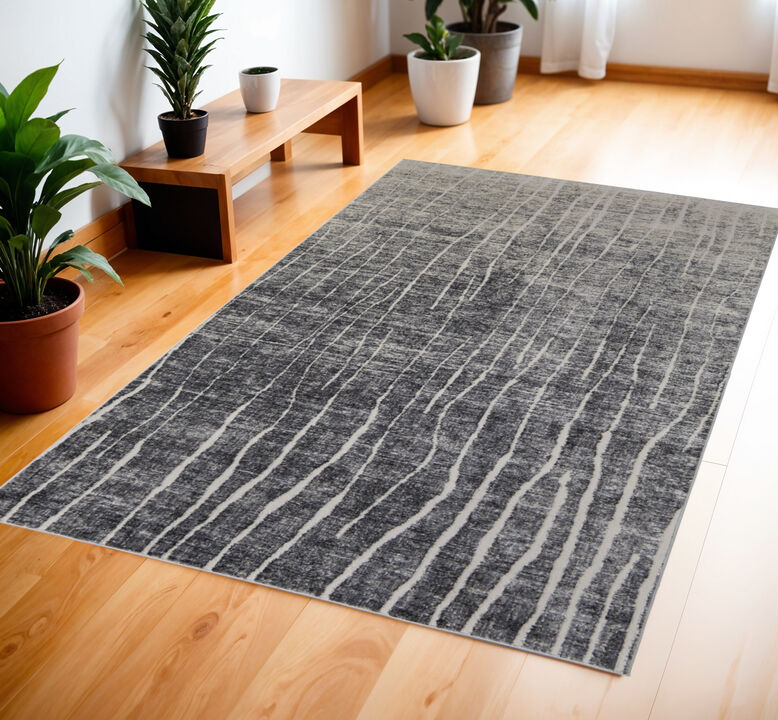 HomeRoots Abstract Power Loom Area Rug