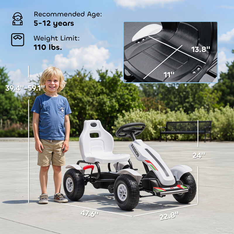BreeBe Kids Ride On Pedal Go Kart with Sharp Steering image number 2