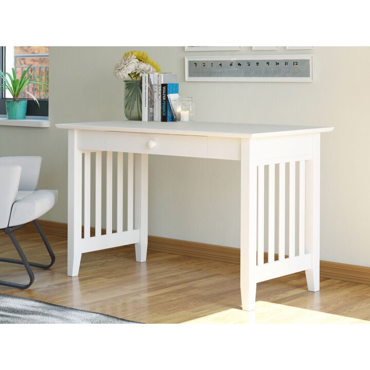 Atlantic Furniture Mission Desk with Drawer White