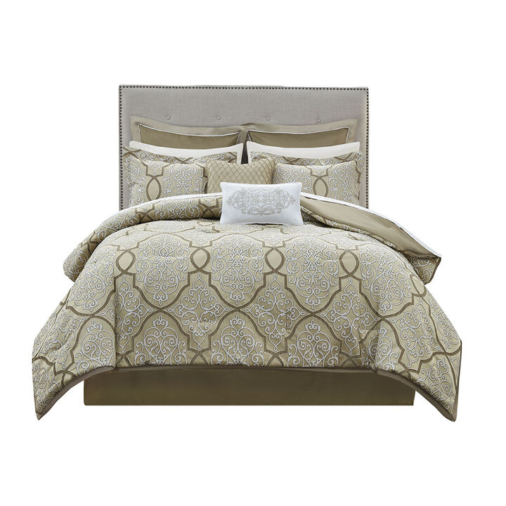 Gracie Mills Victor 3M Scotchgard Down Alternative All Season Comforter Set - Queen