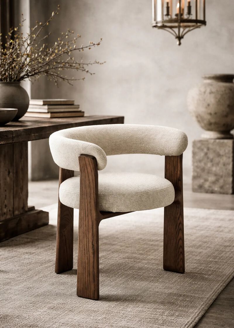 Beige Dining Chair | OROA Modern Lush image number 5