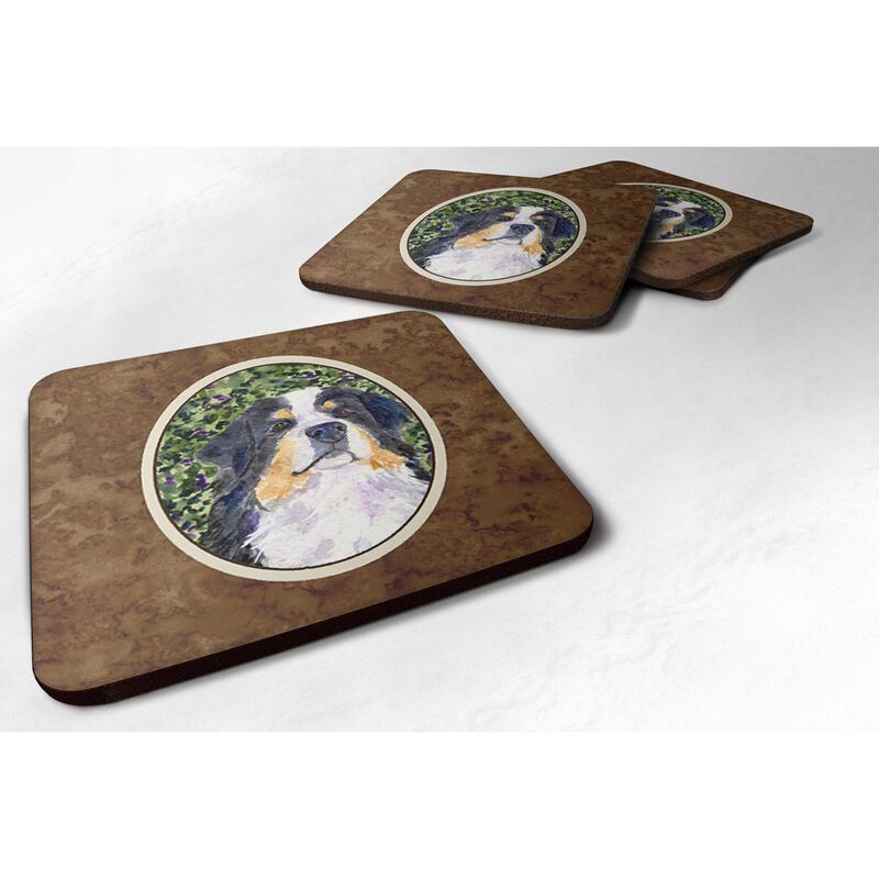 Caroline's Treasures SS8830FC Bernese Mountain Dog Foam Coasters (Set of 4), 3.5 H x 3.5 W, Multicolor image number 0