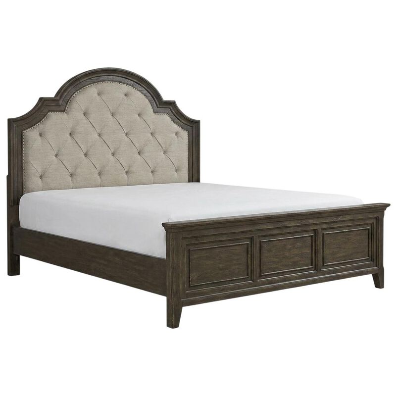 Liberty Furniture King Uph Bed in Rubberwood Solids & Split Heart White Oak Veneers image number 0