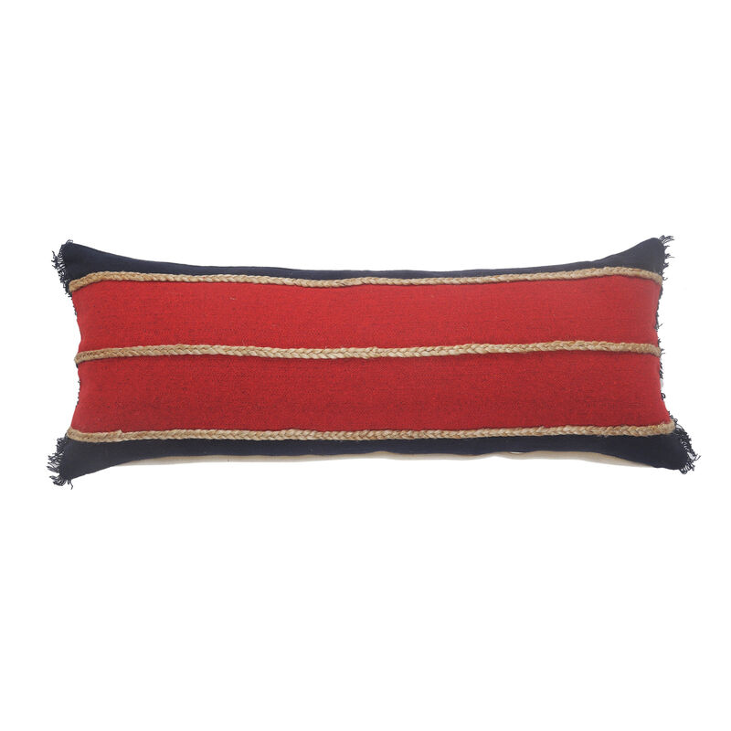 Soft Cotton Striped Zippered Pillow – Stylish Decorative Cushion for Sofa, Chair, or Bed