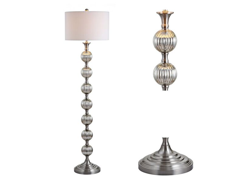 Oslo Glass/Metal LED Floor Lamp