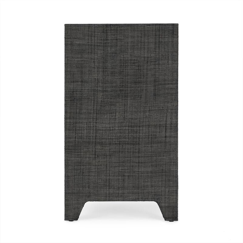 Butler Specialty Bar Harbor Raffia 1 Drawer Nightstand, Charcoal