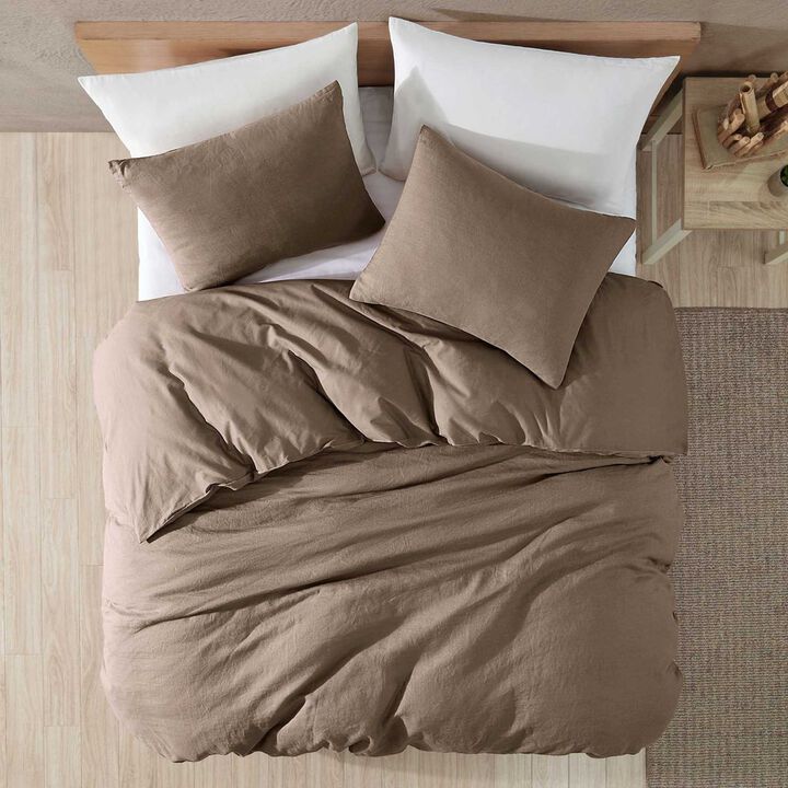 Mushroom Washed Linen 3 pc Twin