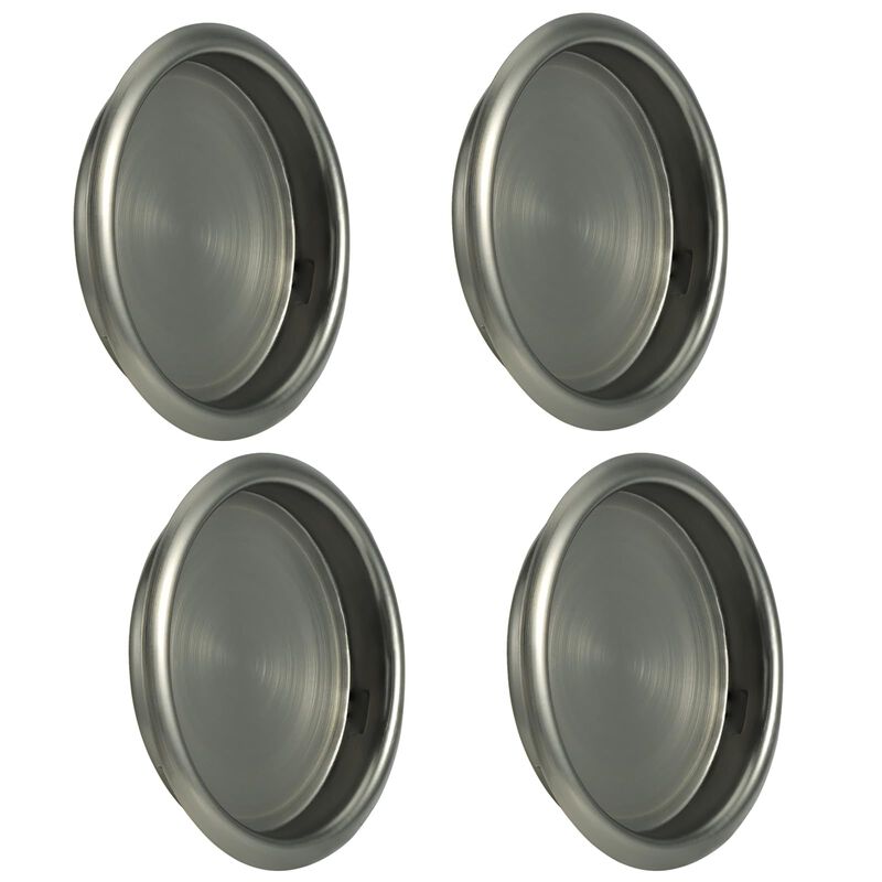 HOMOTEK 4 Pack Closet Door Finger Pulls, 2-1/8Round Sliding Door Handles, Bypass Door Pulls Recessed Door Pulls, Cabinet Pulls,