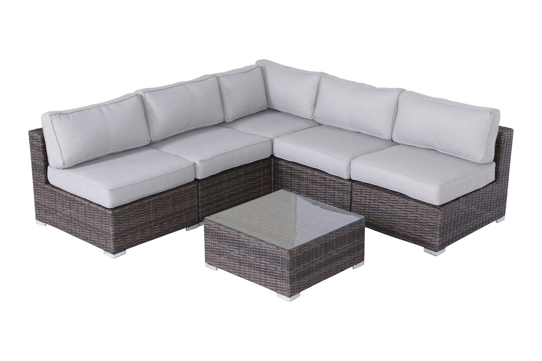 Living Source International Wicker Fully Assembled 4 - Person Seating Group with Cushions