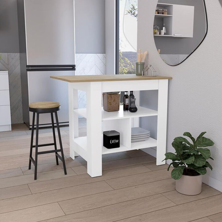 DEPOT E-SHOP Finley Kitchen Island with Counter Space