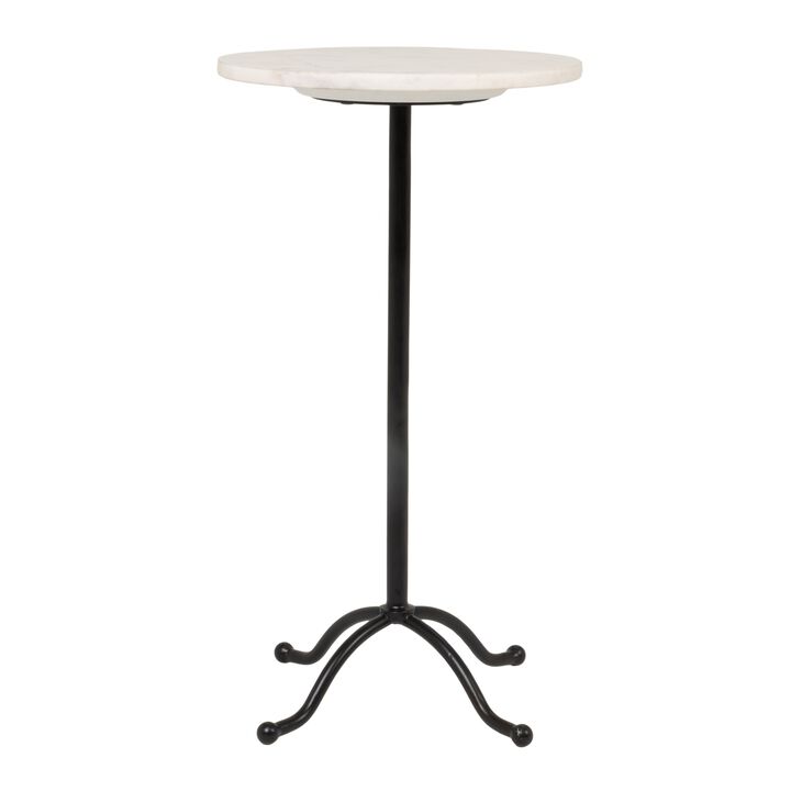 Marble Pedestal Side Table
