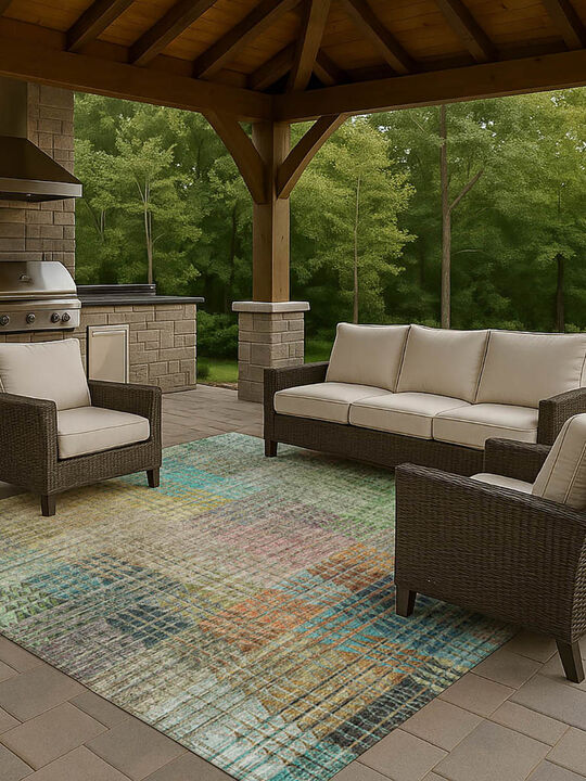 Trevi TV6 Green 3' x 5' Rug