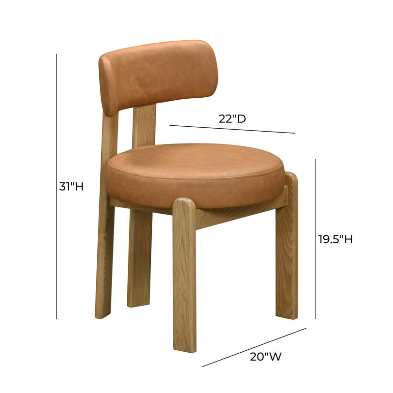 Tov Furniture Odessa Saddle Brown Vegan Leather Dining Chair image number 1