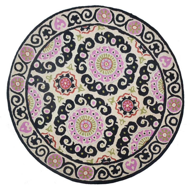 RUGSOTIC CARPETS HAND TUFTED WOOL ECO-FRIENDLY AREA RUGS - Classic Oriental Traditional  Design, High Pile Thick Handmade Anti Skid Area Rugs (K00208) image number 0