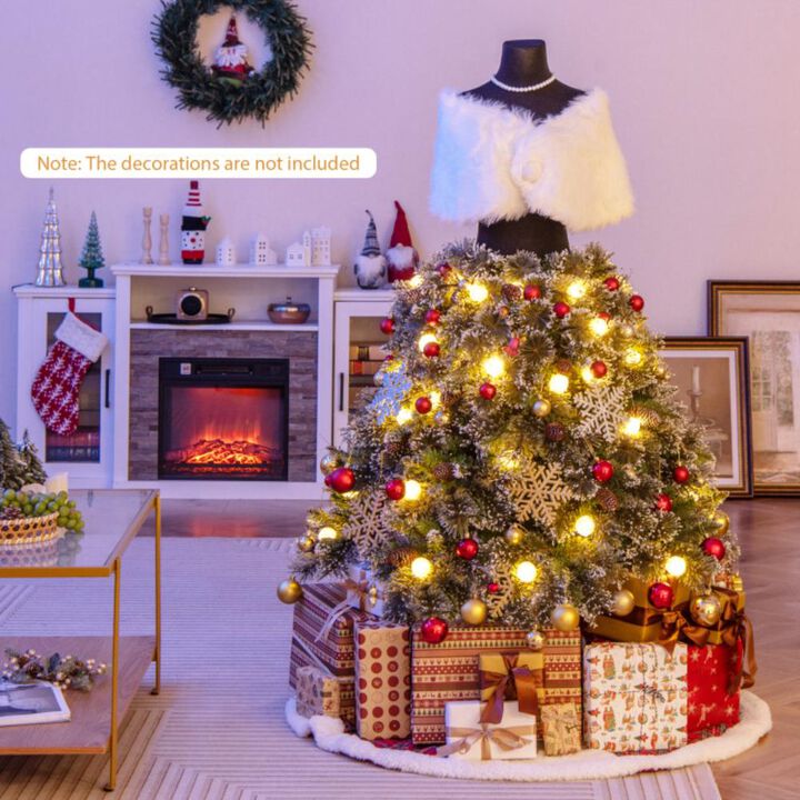 Hivvago 5 FT Pre-lit Mannequin Artificial Christmas Tree Hinged Dress Form Xmas Tree with 465 Branch Tips