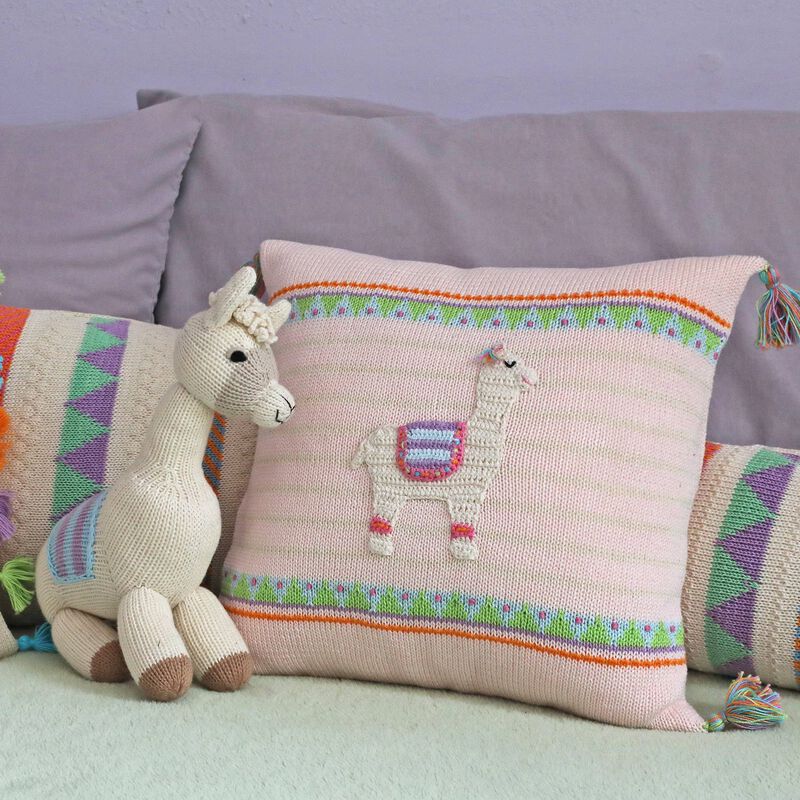 12" Llama Throw Pillow image number 2