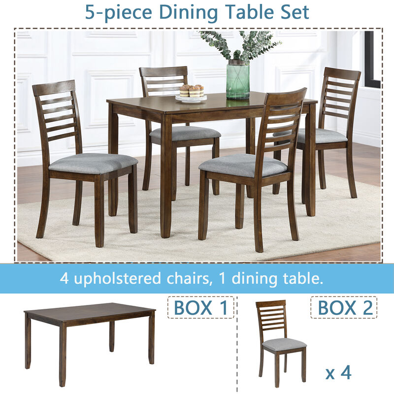 Befrig 5‑Piece Farmhouse Dining Set image number 7