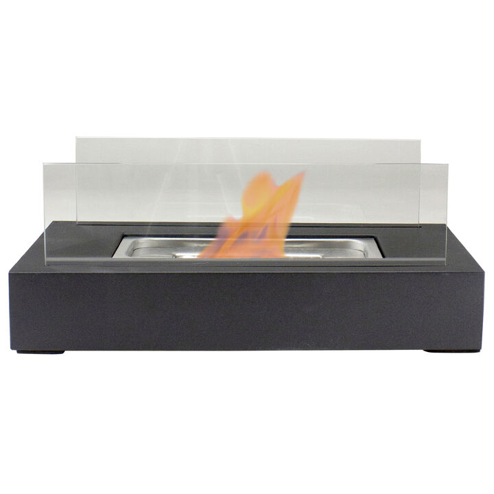 13.75" Bio Ethanol Ventless Portable Tabletop Fireplace with Flame Guard