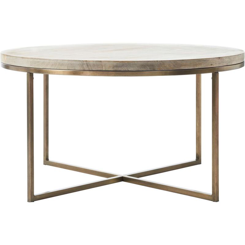 Renwil Liana ANTIQUE BRASS ODD SHAPE COFFEE TABLE image number 1