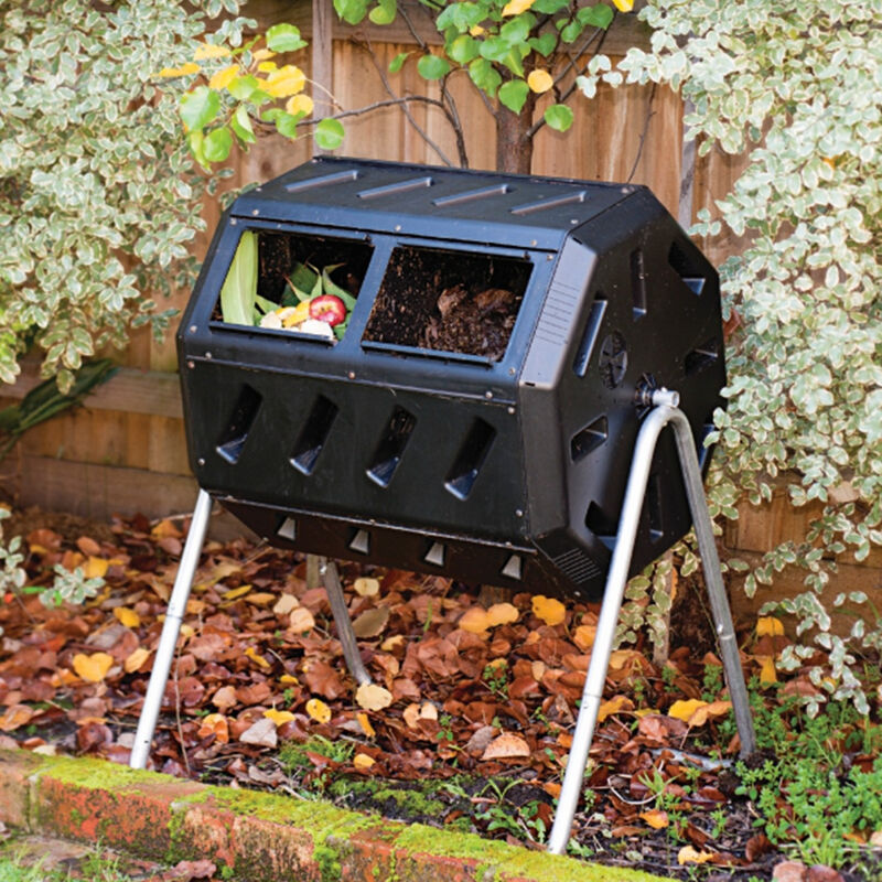 Efficient 37-Gallon Compost Tumbler – Tumbling Rotating Bin for Fertilizer Making