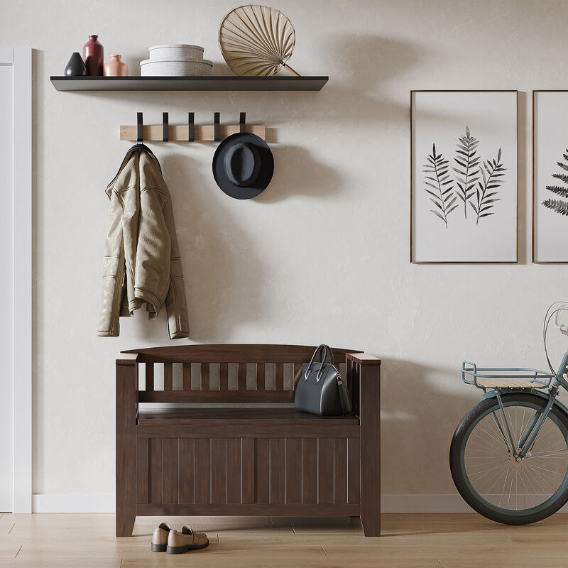 Simpli Home Acadian Small Entryway Storage Bench image number 1