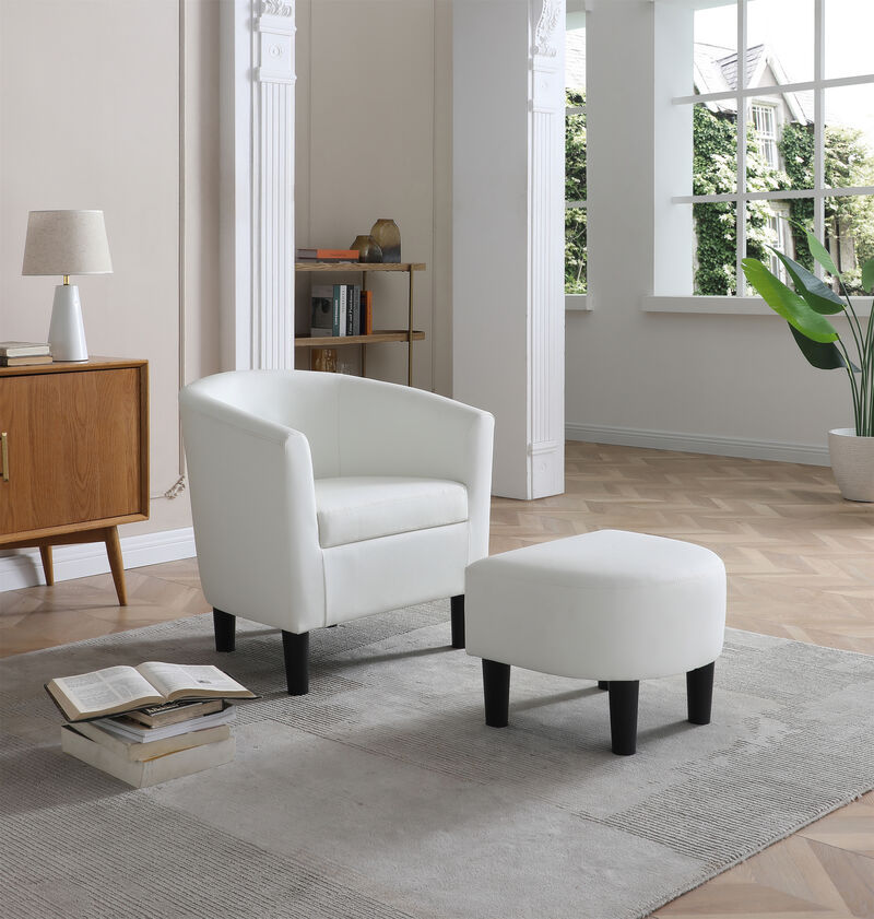 Salem Polyester Accent Chair with Ottoman image number 5