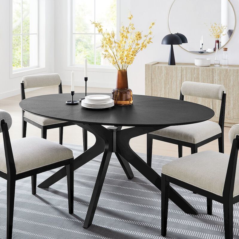 Crossroads 63" Oval Wood Dining Table image number 6