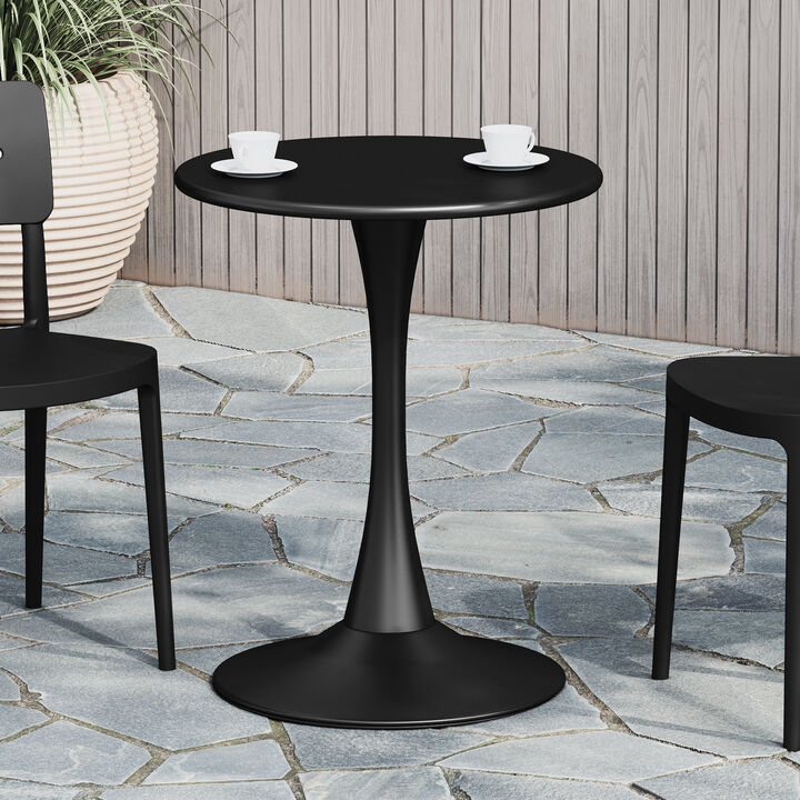 WestinTrends 23.5" Round Outdoor Indoor Metal Cocktail Dining Table